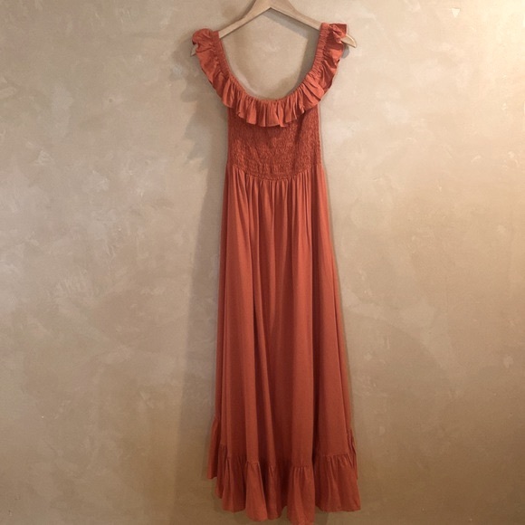 ROVE Byron Bay UDAIPUR Dress - Orange / Coral Ecovero Size S Long Maxi NWT - Picture 6 of 16